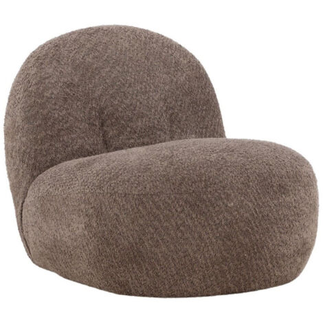 Fauteuil Design Bouclette "Ohama" 87cm Marron (1/5)