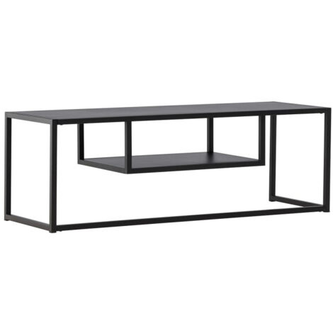 Meuble TV en Métal "Riverside" 120cm Noir (1/5)