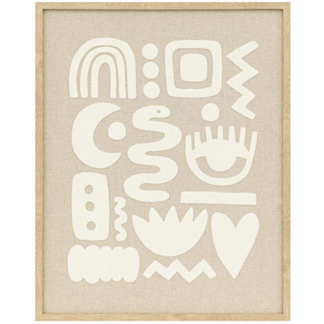 Décoration Murale en Relief "Petra" 50cm Beige (1/4)