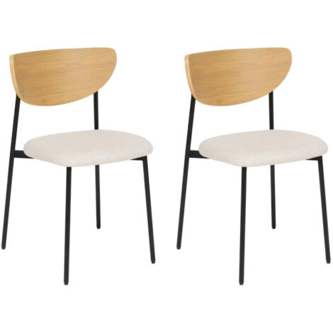 Lot de 2 Chaises Design "Jaisa" 81cm Beige (1/5)