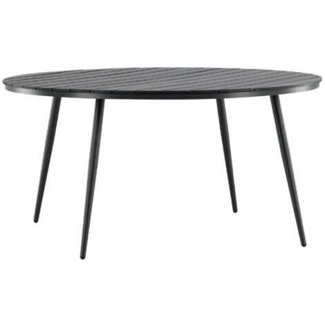 Table de Jardin Ronde "Break" 150cm Noir (1/5)