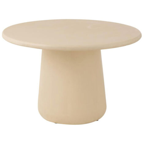 Table à Manger Design "Cave" 118cm Beige (1/4)