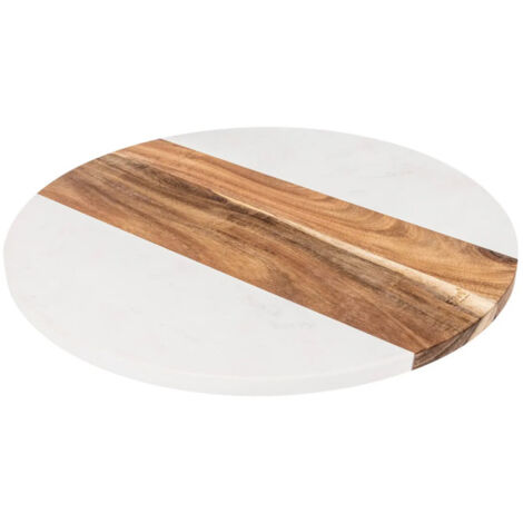 Plateau Tournant en Bois "Harmony" 35cm Naturel (1/3)