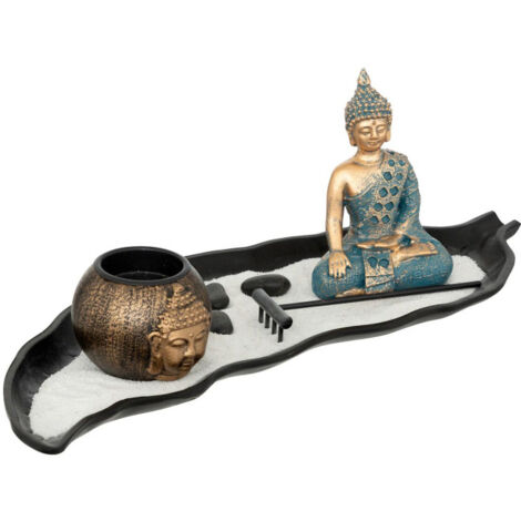 Jardin Zen Déco "Shamy" 37cm Bleu (1/4)