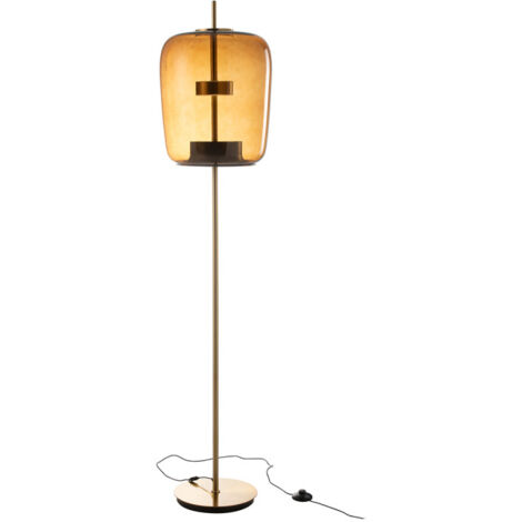 Lampadaire en Verre à LED "Omar" 168cm Marron (1/5)