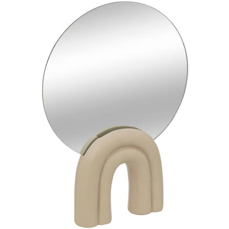Miroir à Poser Design "Wavy Bliss" 35cm Blanc (1/4)