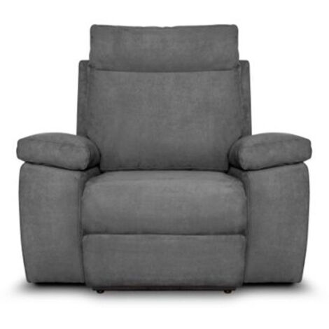 Fauteuil de Relaxation Électrique "Tedesco" 110cm Gris (1/4)
