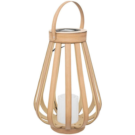 Lanterne d'Extérieur Solaire "Aria" 34cm Naturel (1/4)