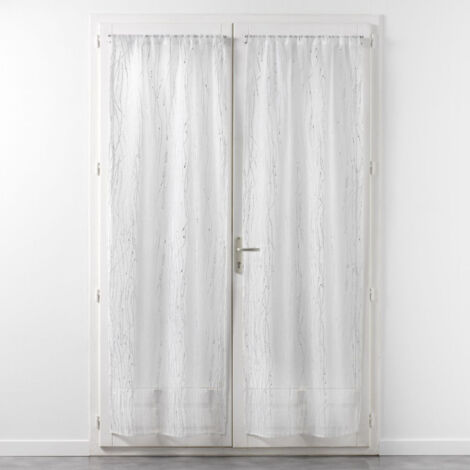 Paire de Voilages Passe-Tringle "Filiane" 70x240cm Blanc