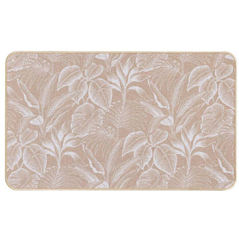 Tapis Déco Imprimé "Stylis" 45x75cm Naturel & Blanc (1/4)