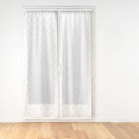 Paire de Voilages Passe-Tringle "Olympia" 70x200cm Gris