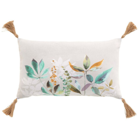 Coussin Déco à Pompons "Dilaris" 30x50cm Multicolore (1/4)