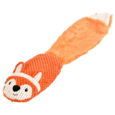 Jouet Peluche Sonore pour Chien "Renard" 55cm Orange (1/2)