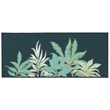 Tapis Déco Imprimé "Vayana" 50x120cm Vert (1/4)