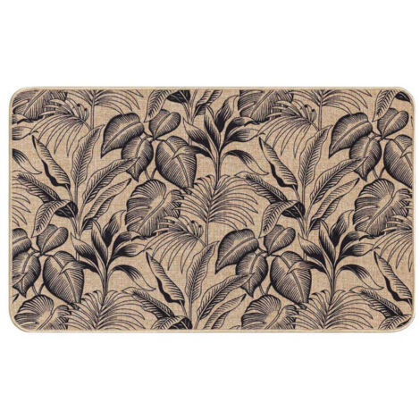 Tapis Déco Imprimé "Stylis" 45x75cm Naturel & Noir (1/4)