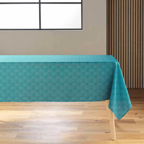 Nappe Antitache Imprimé "Ofelis" 145x240cm Bleu (1/4)