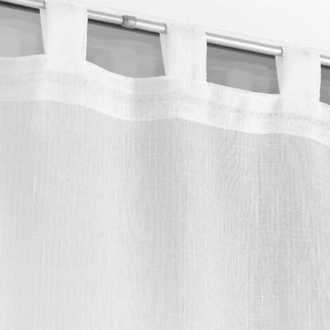 Paire De Voilages à Passants Luminea - Blanc, Dimensions 60 X 160 Cm - 100% Polyester, Intemporel - Pour Fenêtre, Décoration Légère
