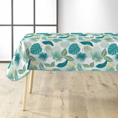Nappe Toile Cirée Imprimé "Plantania" 140x240cm Bleu