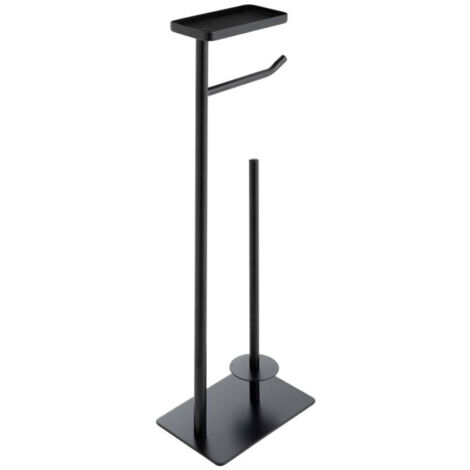 Dérouleur Papier WC Avec Porte-Téléphone "Filano" 63cm Noir (1/3)
