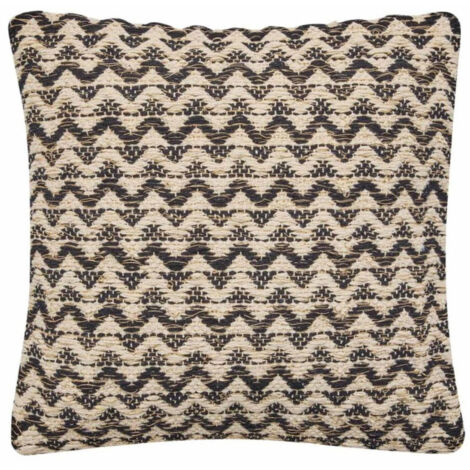 Coussin Déco Fantaisie "Loumeo" 40x40cm Noir (1/4)