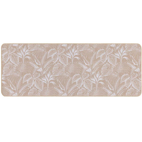 Tapis Déco Imprimé "Stylis" 45x120cm Naturel & Blanc (1/4)