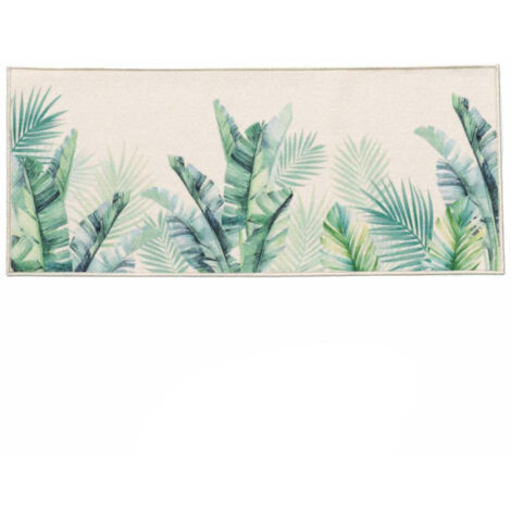 Tapis Déco Imprimé "Native" 50x120cm Vert (1/4)
