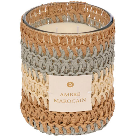 Bougie Parfumée en Verre "Zaya" 470g Ambre Marocain