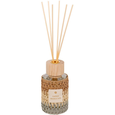 Diffuseur de Parfum en Verre "Zaya" 220ml Ambre Marocain (1/3)