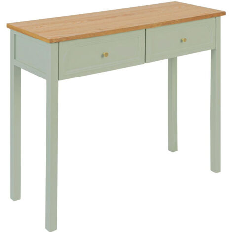 Console 2 Tiroirs "Mohéa" 100cm Vert Céladon (1/5)