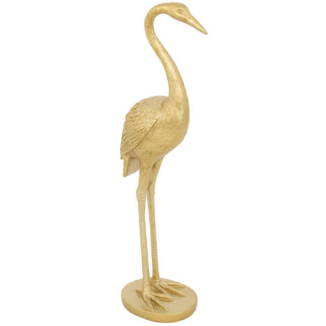 Statuette Déco Héron "Automne" 41cm Doré (1/4)