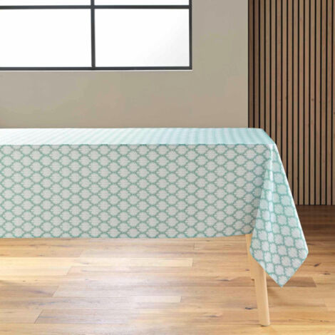 Nappe Antitache Imprimé "Davia" 145x240cm Sauge (1/4)