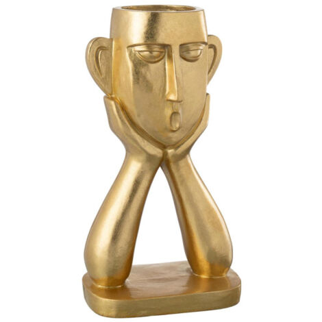 Vase Design sur Socle "Tête" 35cm Or (1/2)