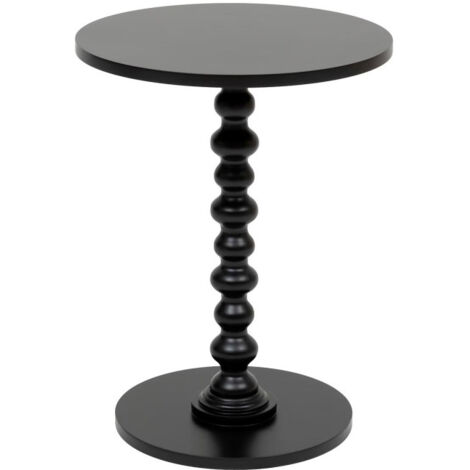 Table d'Appoint Ronde "Alix" 50cm Noir (1/5)