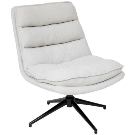 Fauteuil Pivotant "Harper" 87cm Beige Lin (1/4)