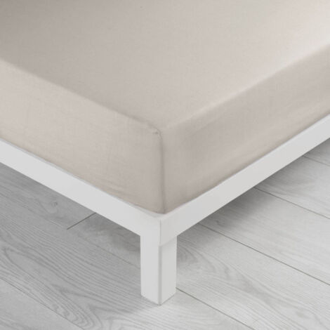 Paris Prix – Drap housse microfibre 160x200cm – 100% polyester – Texture ultradouce – Couleur naturelle – Label Oeko-Tex