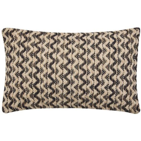Coussin Déco Fantaisie "Loumeo" 30x50cm Noir (1/4)
