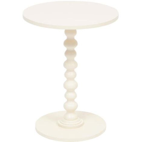 Table d'Appoint Ronde "Alix" 50cm Ivoire (1/5)