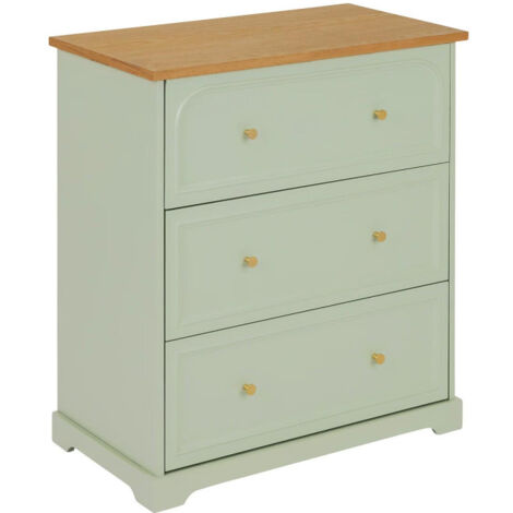 Commode 3 Tiroirs "Mohéa" 81cm Vert Céladon (1/5)