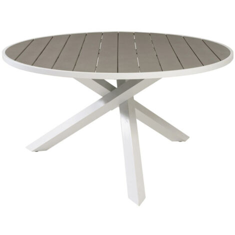 Table de Jardin Ronde "Parma" 140cm Gris (1/5)