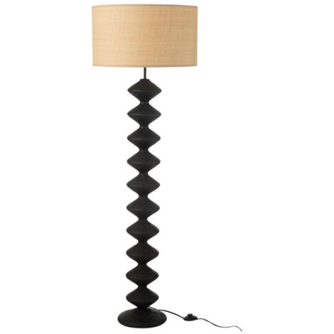 Lampadaire en Bois "Chenille" 156cm Noir