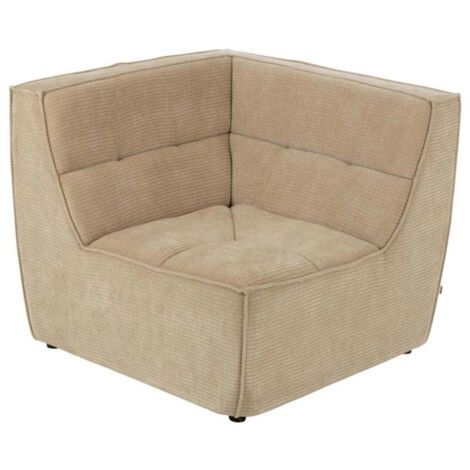 Module Canapé d'Angle Matelassé "Grid" 98cm Beige Foncé (1/5)