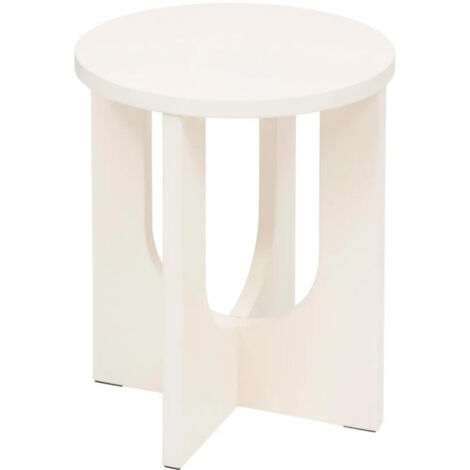 Table d'Appoint Design "Bloom" 50cm Ivoire (1/4)