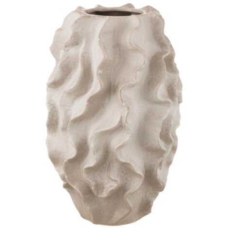 Vase Abstrait Vagues "Dewayne" 48cm Beige (1/5)