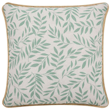 Coussin Déco Imprimé "Naya" 45x45cm Sauge (1/5)