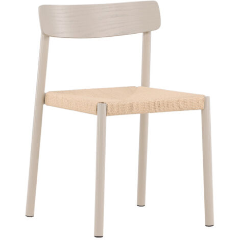 Chaise en Rotin "Malmon" 79cm Grège (1/5)