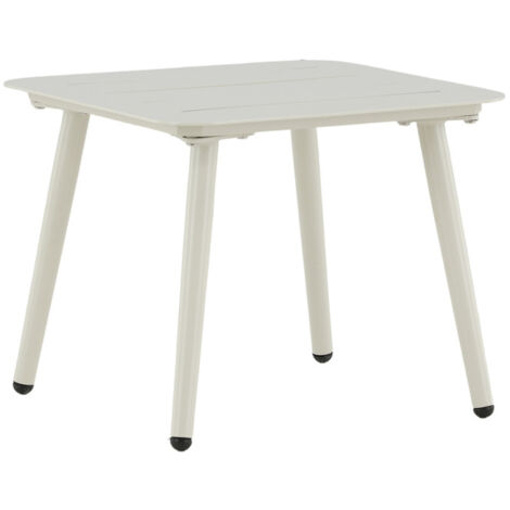 Table d'Appoint de Jardin Carrée "Lina" 40cm Beige (1/5)
