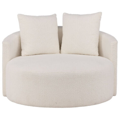 Fauteuil Rond Tissu Bouclette 