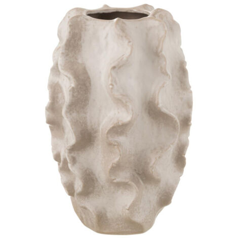 Vase Abstrait Vagues "Dewayne" 37cm Beige (1/4)