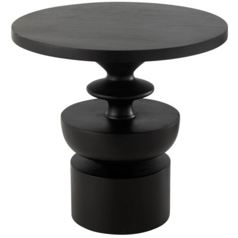 Table d'Appoint en Bois "Goa" 48cm Noir (1/5)