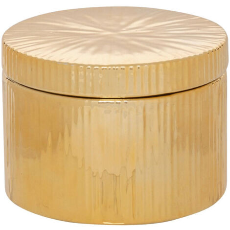 Boîte Déco en Céramique "Automne" 12cm Or (1/3)